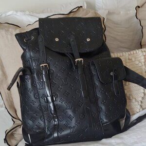 Black designer napsack rucksac bag - beautiful details